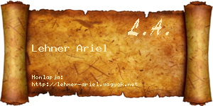 Lehner Ariel névjegykártya